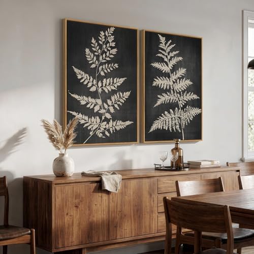 Large Framed Rustic Vintage Botanical Wall Art for Living Room, 24x36 Inch - Image 2