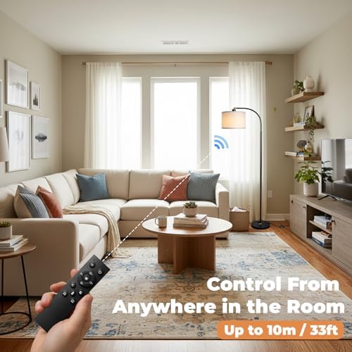 LALISU Arc Floor Lamps Modern Standing Remote Floor Lamp for Living Room - Image 3