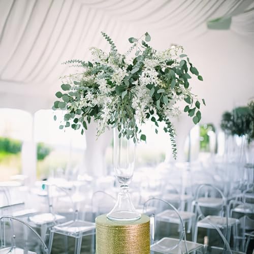 WGV Trumpet Glass Vase, Open Width 8.5", Height 25.25", (Multiple Sizes Choices) Clear Large Floral Planter Centerpiece, Wedding Event Home Decor, 1 Piece (VTR0625) - Image 7