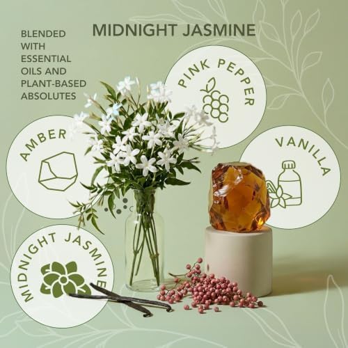 Jasmine Scented Beeswax Candle, Sandalwood & Vanilla, Subtle Floral, 90+ Hr - Image 4