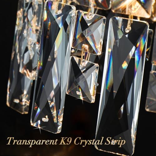 Modern 18" 6-Lights Modern Gold Crystal Chandeliers for Dining Room - Image 4