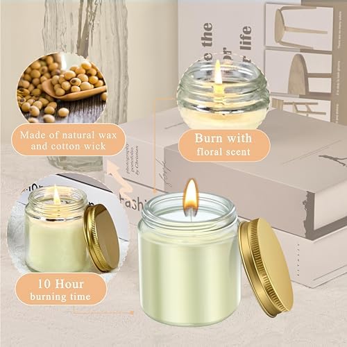 ACITHGL 36 Pcs 4oz Mini Mason Jar Candles Small Scented Candles Bulk Aromatherapy Ideal Souvenir Favors for Wedding Birthday Party (Vanilla, Lilac, Gardenia, Gold) - Image 5