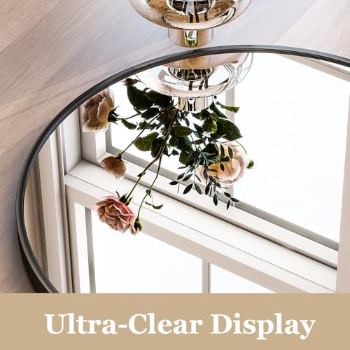 HARRITPURE Arched Wall Mirror 30"x40" Black Arch Bathroom Vanity Mirror - Image 4