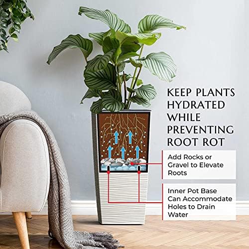 Mueller Janska M-Resin Heavy Duty Tall Planter, Indoor/Outdoor Grande - Image 6