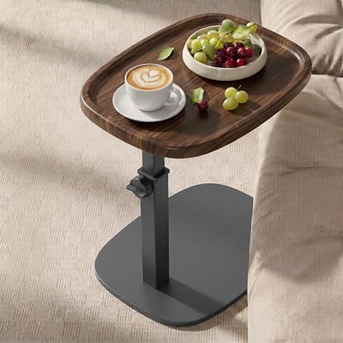 VASAGLE C Side Table Adjustable Height, Couch Sofa End Table, TV Tray by VASAGLEbySONGMICSHOME