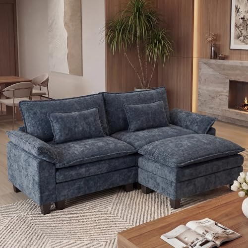 URRED Oversized Modular Sectional Sofa，Blue：87" L Shaped by URRED