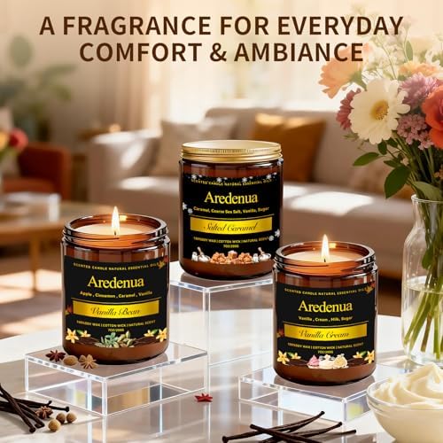 Vanilla Cream Odor Eliminating Candles, 7 oz Soy Scented Candle - Image 5