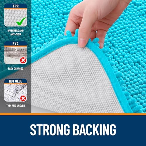 OLANLY Bathroom Rugs 35x24, Extra Soft Absorbent Chenille Bath Rugs - Image 6