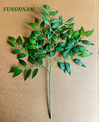 18Pcs Italian Ruscus Greenery Stems 26" Artificial Silk Greenery Leaves for DIY Wedding Arch Bouquet Filler Table Centerpieces Home Indoor Decor - Image 2