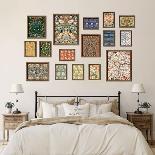 ANERZA 16 PCS William Morris Wall Art Decor, Floral Wall Prints for Bedroom, Vintage Artwork Posters for Room Aesthetic, Wall Collage Kit Pictures for Living Room, Colorful Dorm Gallery Home Decor - Image 6