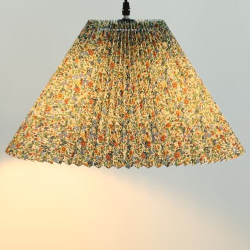 Pleated Lamp Shade for Arc/Arched Table Lamp/Floor Lamps Replacement spider lampshade-Floral Print 5.9"Top X 16.5"Bottom X 11"High-Floral Print by Unknown