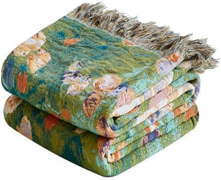 LUTBM Boho Throw Blanket for Couch Chair 50"x60", Cotton Cozy Bed Blankets by LUTBMFindYourFreeSpiritatHome