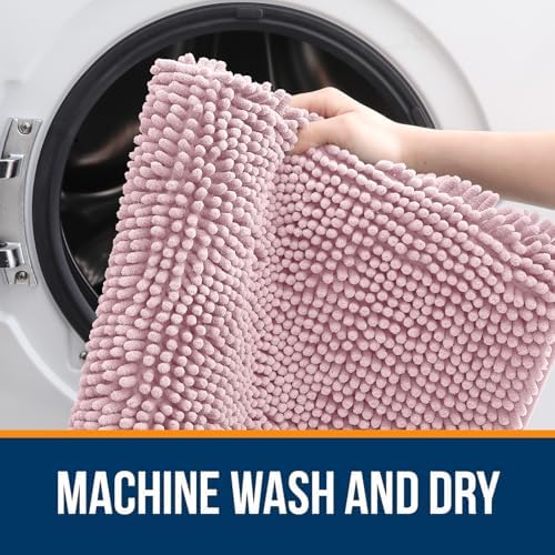 OLANLY Large Bathroom Rugs 47x32, Extra Soft Absorbent Chenille Bath Rugs - Image 5