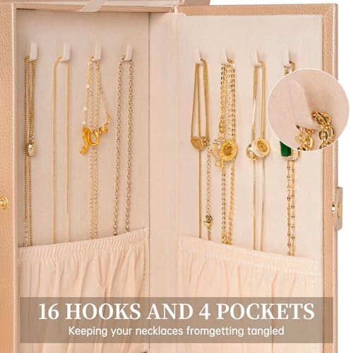 AKOZLIN 6-Tier Jewelry Box Organizer 5 Drawers Storage Medium Champagne - Image 4