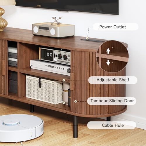 ComfyCorner 70.8" Mid Century Modern TV Stand with Sliding Doors for 65" TV - Image 6