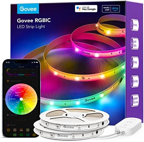 Govee 65.6ft RGBIC LED Strip Lights, Work with Alexa and Google Assistant by Unknown