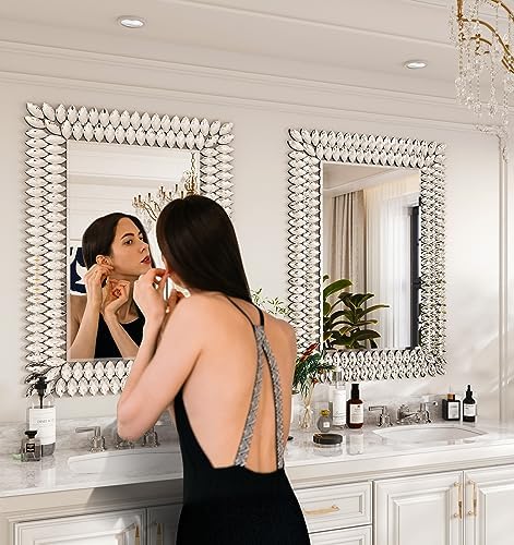 Kelly Miller 24"x36" Jeweled Luxury Rectangle Decorative Wall Mirror - Image 5