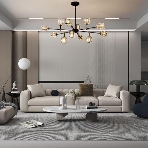 Crystal Sputnik Chandelier with 12-Light Modern Light Fixtures - Image 4