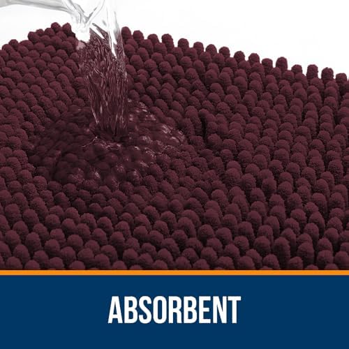 OLANLY Bathroom Runner Rugs 45x27, Extra Soft Absorbent Chenille Bath Rugs - Image 4