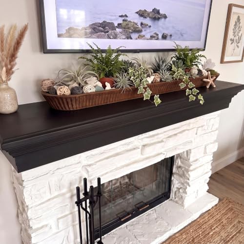 30 Inch Large Decorative Wooden Dough Bowl Decor, Oval - Image 5