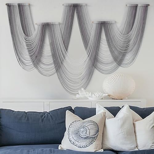 IOWER Macrame Wall Hanging Dip Dyed Purple Tapestry Fiber Art Boho Decor - Image 4