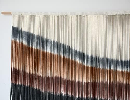 Macrame Wall Hanging Boho Wall Decor Large-Scale Tie-Dye Tapestry 57"W*35"L - Image 6