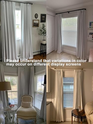 Vision Home White Pinch Pleated Full Blackout Curtains 60 inch Wide Thermal Insulated Window Panels 102 inch for Bedroom Living Room Darkening Pinch Pleat Drapes with Hooks Back Tab 60" Wx102 Lx1 - Image 5