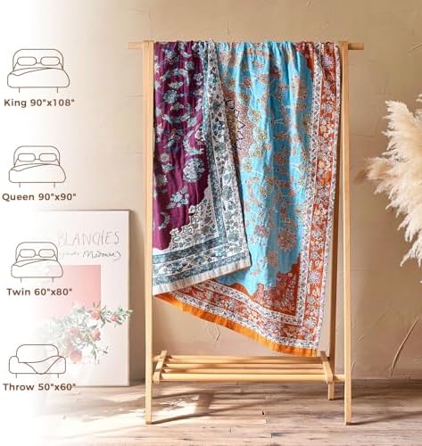 LUTBM Boho Throw Blanket for Couch 50"x60", Cotton Decorative Bed Throws - Image 5