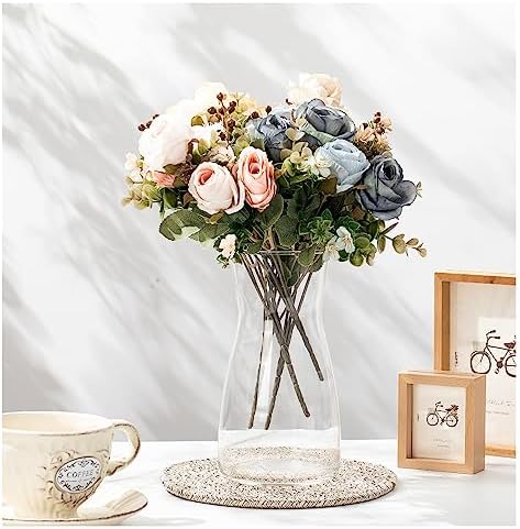 Thenshop 10 Pcs 8'' Tall Clear Glass Flower Vase for Bouquet, Clear - Image 3