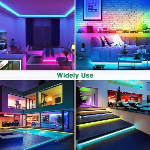 Lamomo RGB LED Strip Lights, Neon Rope with App Control, 16.4ft, Waterproof - Image 7
