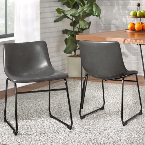 Waleaf Dining Chairs Set of 4, 18" Faux Leather Counter Height Bar Stools - Image 6