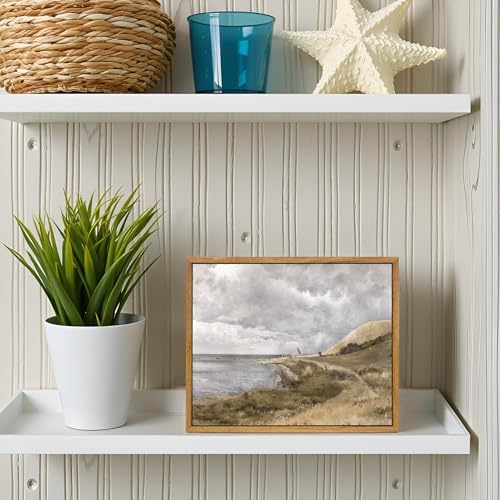 InSimSea Framed Canvas Wall Art Vintage Decor, Coastal Wall Art Seaside Landscape Paintings, Rustic Farmhouse Wall Decorations for Living Room Office Bedroom Decor, 11"x14" - Image 4