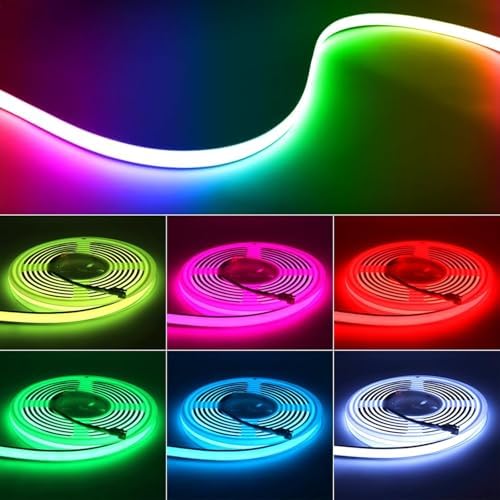 IP68 Waterproof Addressable COB LED Strip 24V 16.4ft WS2811 IC RGB Light - Image 4