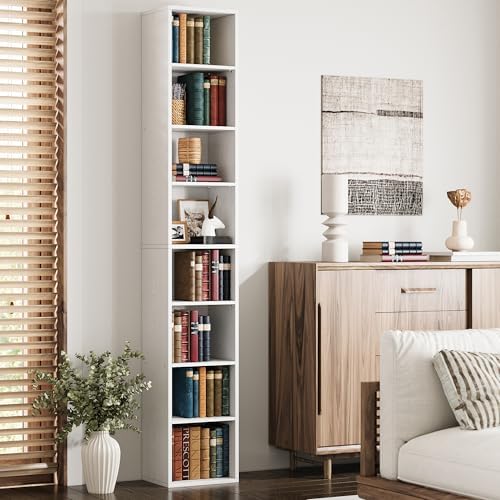 IRONCK Bookshelves and Bookcases Floor Standing 8 Tiers Display Storage Shelves 71 in Tall Bookcase Easy to Match for Living Room, Office, Study, Bedroom - Image 2