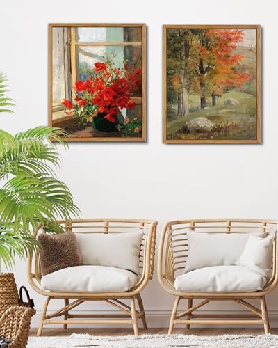 UPWOIGH Olga Wisinger-Florian Poppies Framed Wall Art, 16 x 24 Inch - Image 4