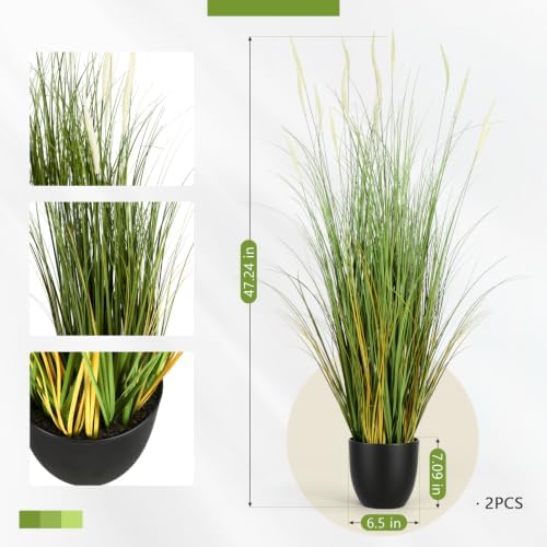 2-Pack 4FT Artificial Plants with Pot - Image 2