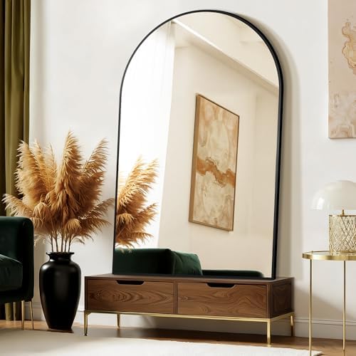 FICTOR 35" x 55" Arched Bathroom Vanity Mirror for Over Sink, Black by FICTOR