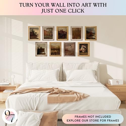 97 Decor Vintage Fall Wall Art, 9 Pcs Farmhouse Prints, 8x10 Unframed - Image 3
