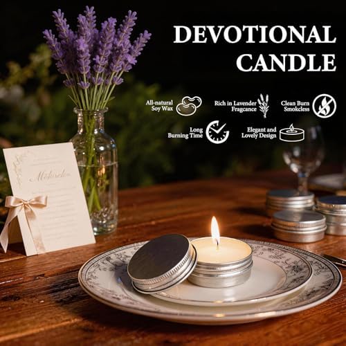 100 Pcs 1 Oz Mini Lavender Scented Soy Candle Set,Wedding Favors for Guests Bulk 100,The Quantity of Multiple Sets Meets Your Needs for Wedding and Party Gifts and Party Favors. - Image 3