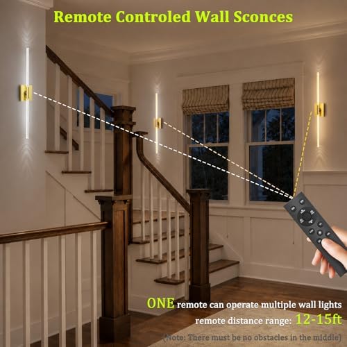 iThird Battery Operated Wall Sconces Set of 2, 10000mAh, Gold Bubble - Image 6