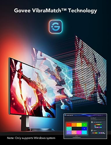 Govee Gaming Light for Monitor G1, RGBIC LED Backlight for 27-34 Inch PC - Image 2
