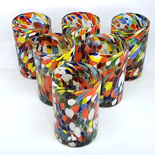 Confetti Carnival 14 oz Drinking Glasses (set of 6), Recycled Glass, Lead-free, Toxin-Free (Drinking) - Image 5