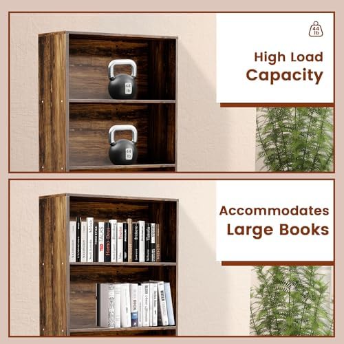 GRUSIGN 71" Tall 6-Tier Bookshelf, Large Open Display Bookcase with Ample Storage, Floor Standing Book Shelf for Living Room, Home Office, Bed Room, Brown - Image 5