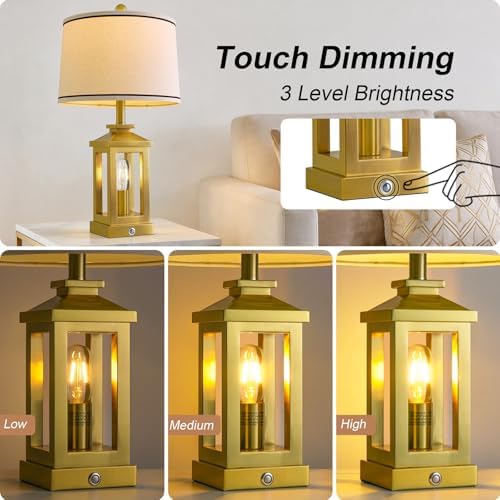 Modern Table Lamps Set of 2 for Living Room 23.75" Bedroom Nightstand Lamps - Image 2