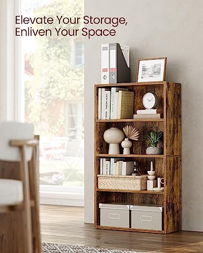 VASAGLE 4-Tier Bookshelf, Storage Organizer, 23.6 x 9.5 x 42.4 Inches - Image 4