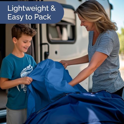 Short Queen Size 4 Piece Bed Sheet Set - RV Short Queen Sheets - Royal Blue - Image 5
