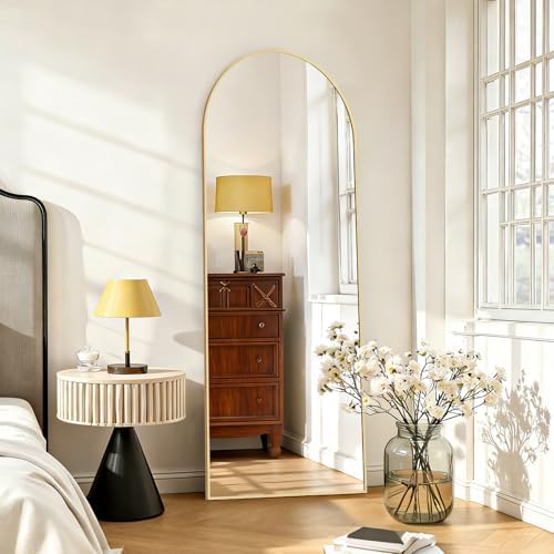 Mirror Full Length 59"x16", Arched Full Body Floor Mirrors with Stand - Image 3