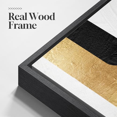 Large Framed Gold Abstract Geometric Wall Art for LIving Room, 3 Piece - Image 5