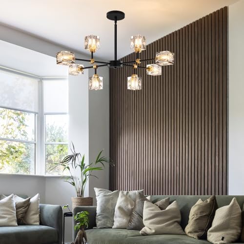 Crystal Sputnik Chandelier with 8-Light Modern Light Fixtures - Image 5