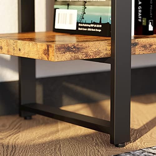 IRONCK Industrial Bookshelf and Bookcase Double Wide 5 Tier, Large Open Shelves, Wood and Metal Bookshelves for Home Office Furniture, Easy Assembly - Image 6
